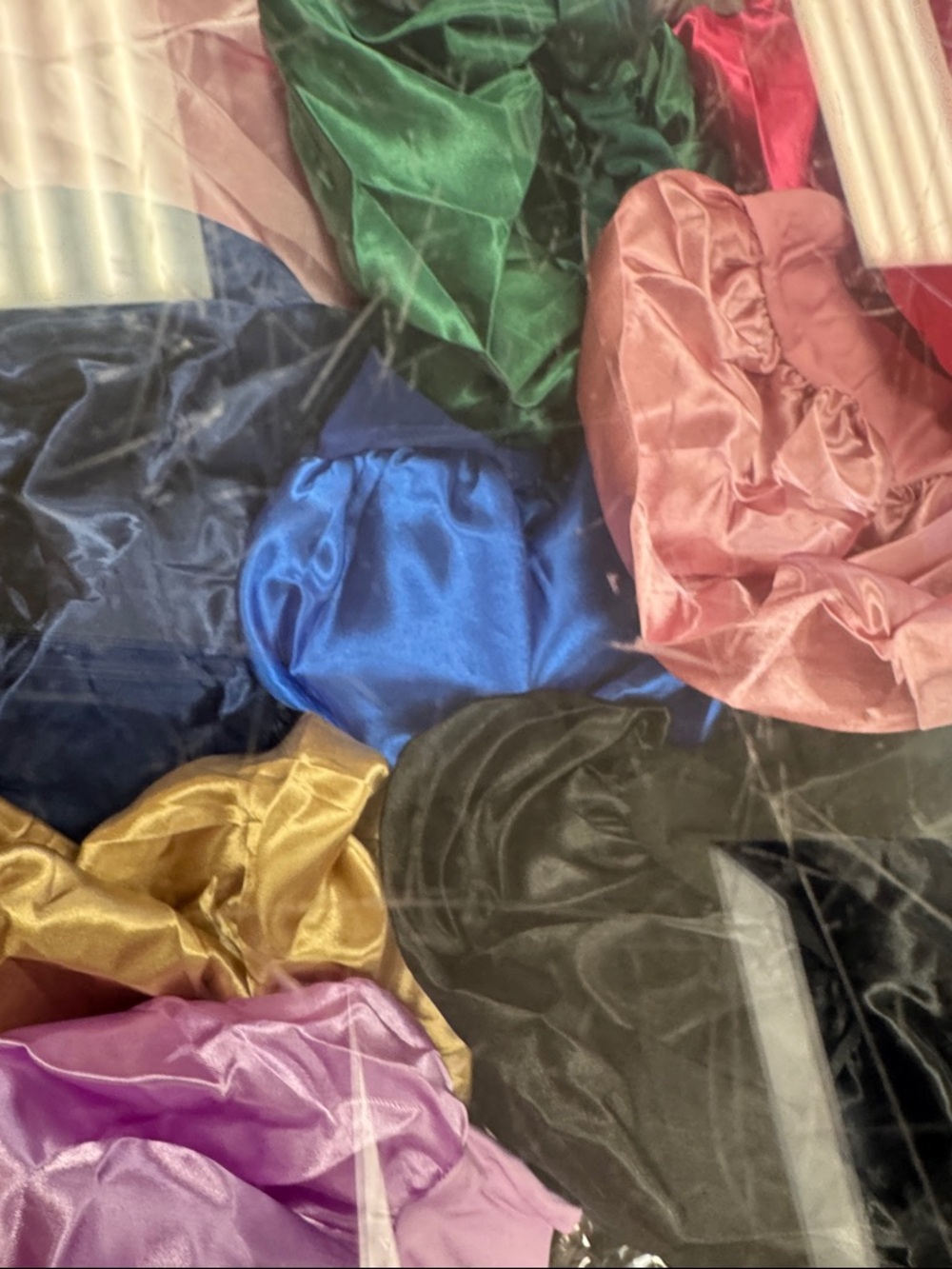 Satin hats Bundle  Blue Pink Gree Gold Purple, Black,peach grey lavander
Bronze